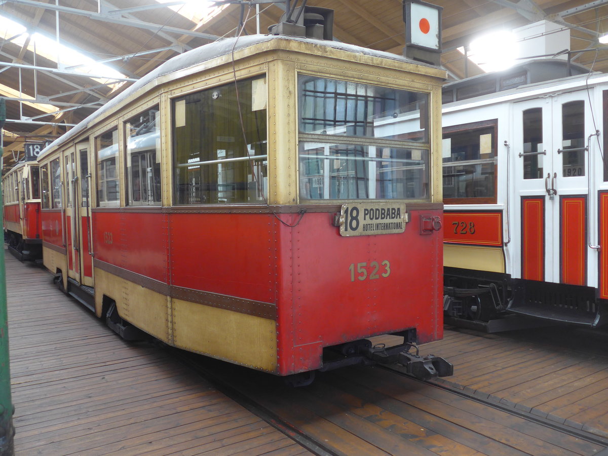 (198'792) - DPP-Tramanh�nger - Nr. 1523 - am 20. Oktober 2018 in Praha, �PNV-Museum