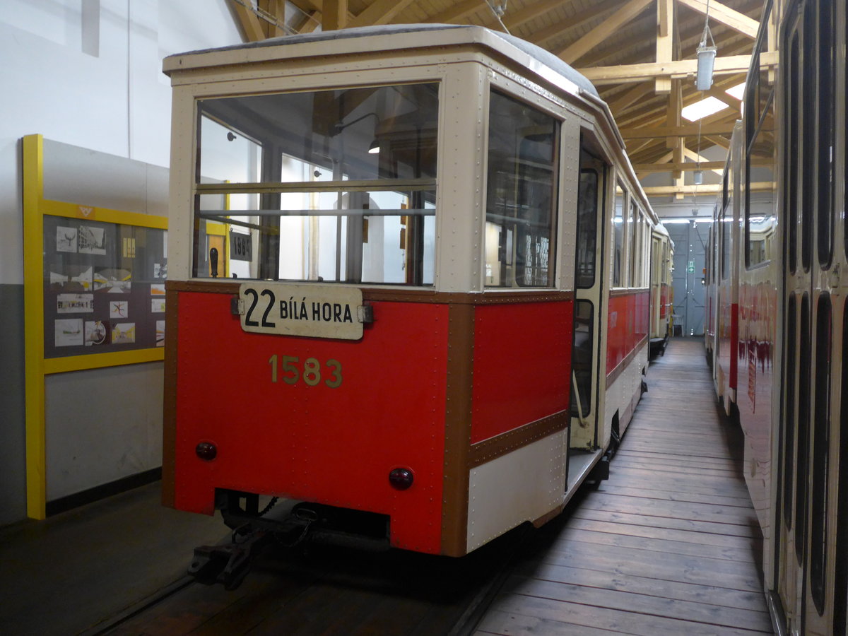 (198'837) - DPP-Tramanh�nger - Nr. 1583 - am 20. Oktober 2018 in Praha, �PNV-Museum