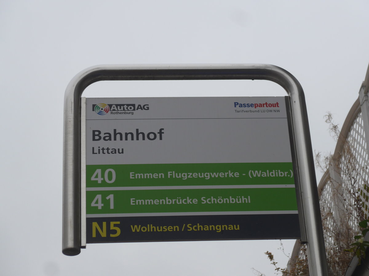 (199'311) - AAGR-Haltestelle - Littau, Bahnhof - am 18. November 2018