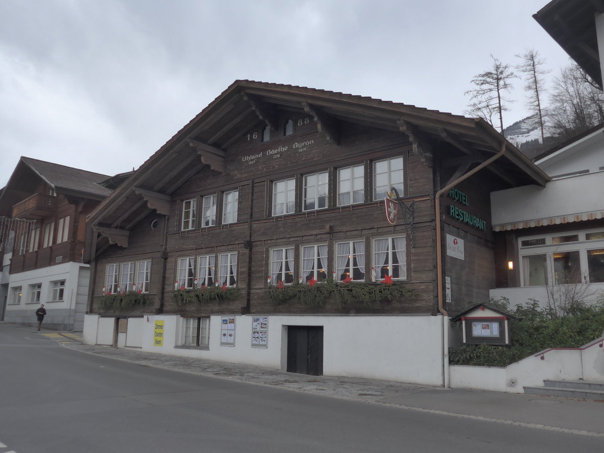 (199'862) - Hotel Weisses Kreuz am 8. Dezember 2018 in Brienz