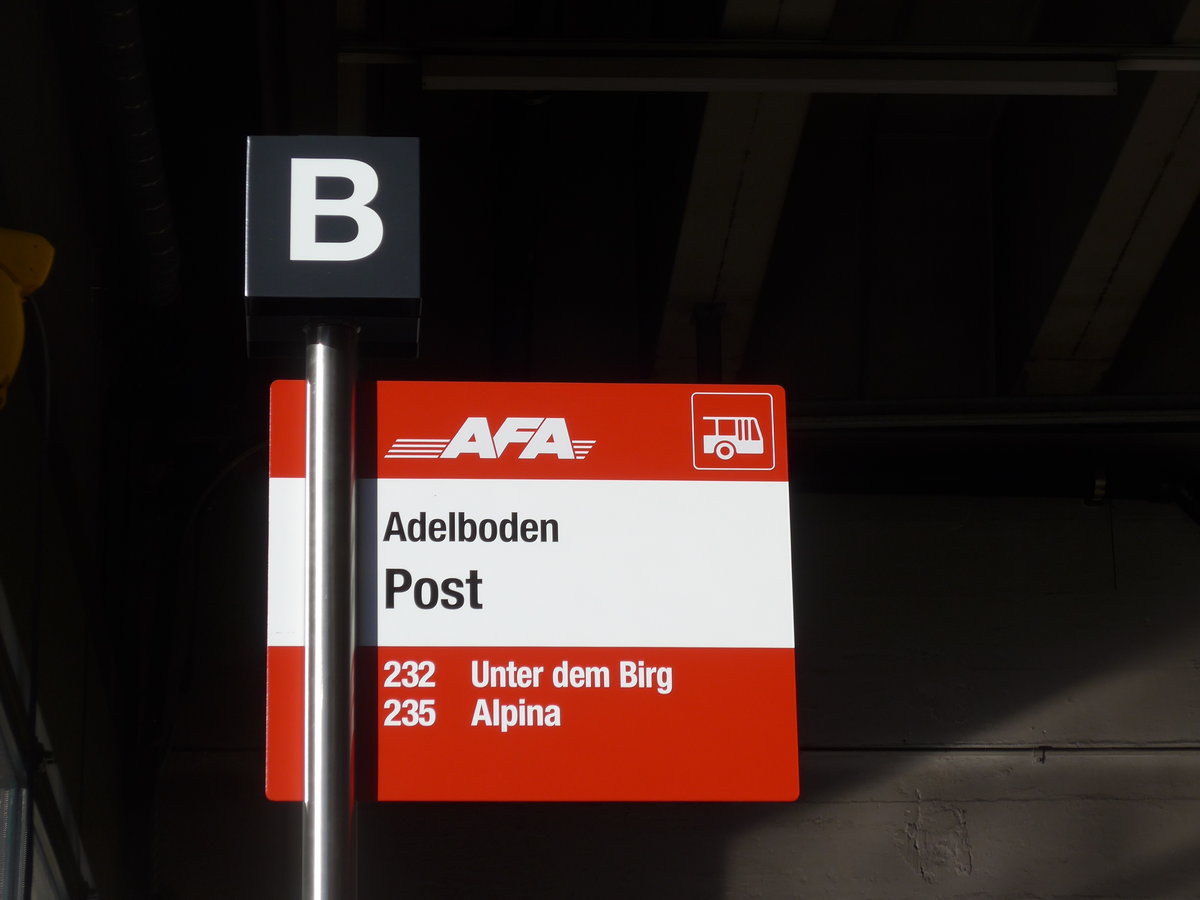 (200'224) - AFA-Haltestelle - Adelboden, Post - am 25. Dezember 2018