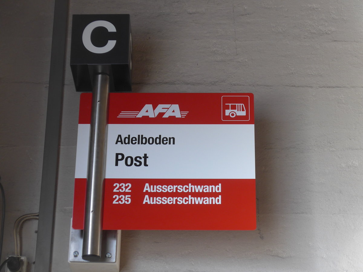 (200'225) - AFA-Haltestelle - Adelboden, Post - am 25. Dezember 2018
