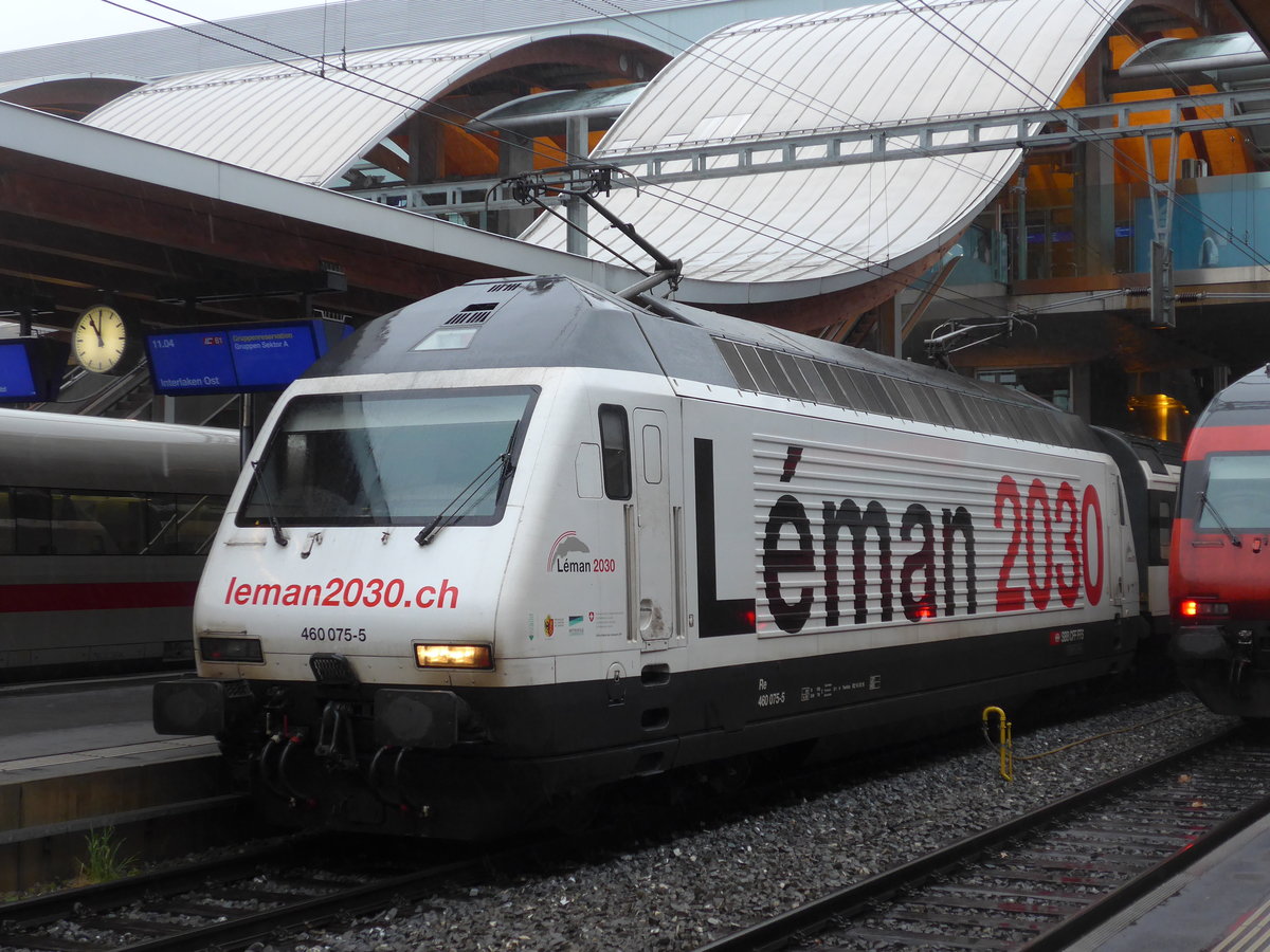(201'943) - SBB-Lokomotive - Nr. 460'075-5 - am 4. M�rz 2019 im Bahnhof Bern