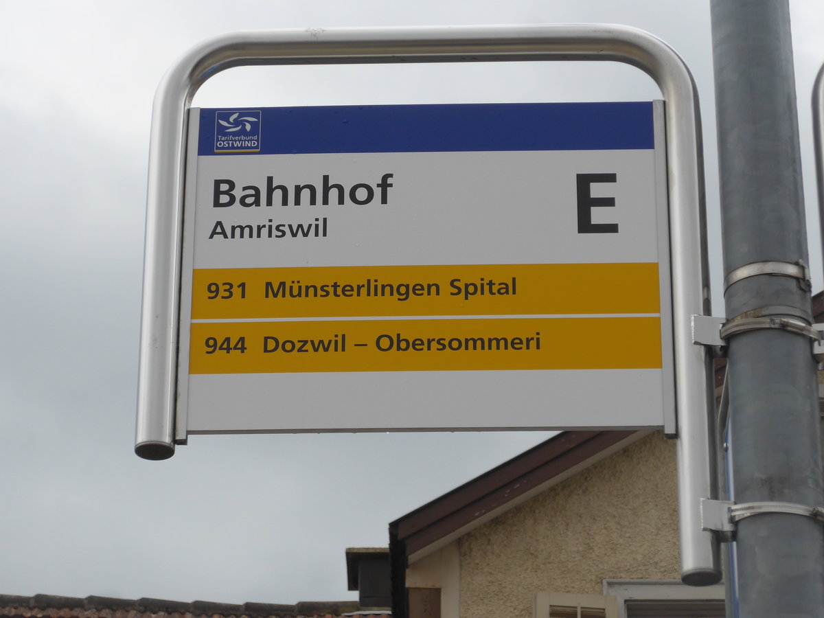 (201'974) - PostAuto-Haltestelle - Amriswil, Bahnhof - am 4. M�rz 2019
