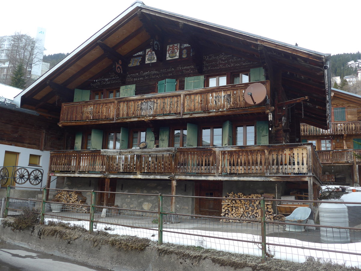 (202'464) - Altes Haus am 17. M�rz 2019 in Leysin