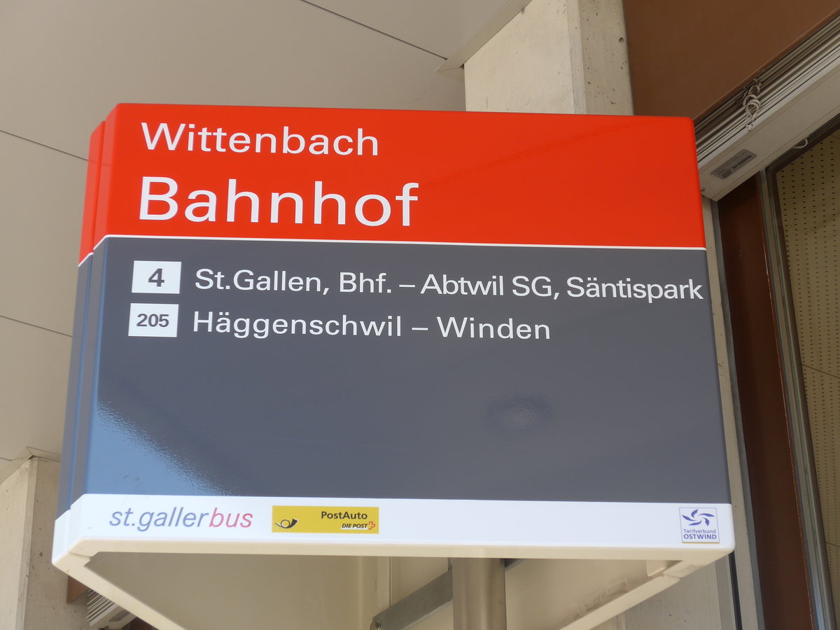 (202'701) - St. Gallerbus/PostAuto-Haltestelle - Wittenbach, Bahnhof - am 21. M�rz 2019