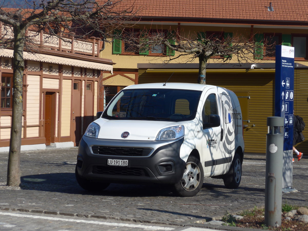(203'044) - AAGR Rothenburg - LU 191'180 - Fiat am 23. M�rz 2019 beim Bahnhof Alpnachstad