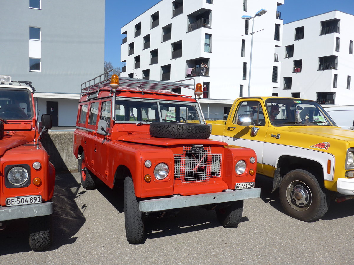 (203'213) - Land-Rover - BE 281'160 - am 24. M�rz 2019 in Granges-Paccot, Forum-Fribourg