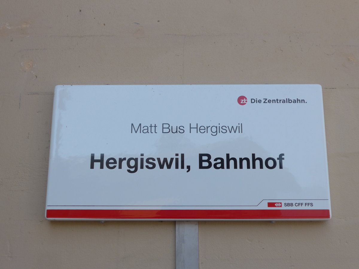 (203'315) - zb-Haltestelle - Hergiswil, Bahnhof - am 30. M�rz 2019