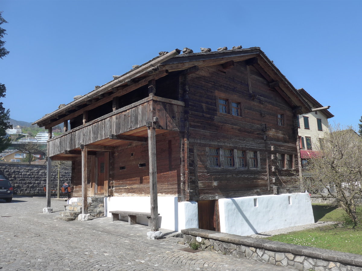 (203'320) - Altes Sigristenhaus von 1496/97 am 30. M�rz 2019 in Hergiswil