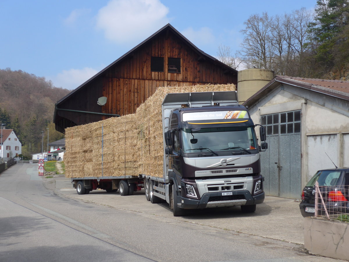 (203'714) - Volvo - JU 38'505 - am 15. April 2019 in Beurnev�sin