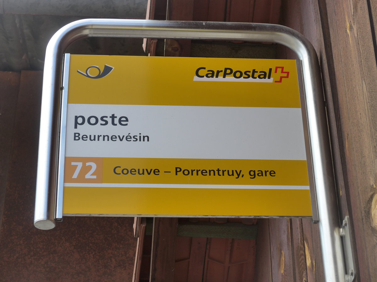 (203'720) - PostAuto-Haltestelle - Beurnev�sin, poste - am 15. April 2019