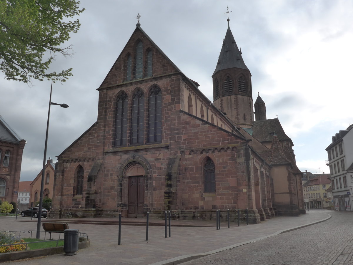 (204'463) - Die Kirche St-Georges am 28. April 2019 in Haguenau