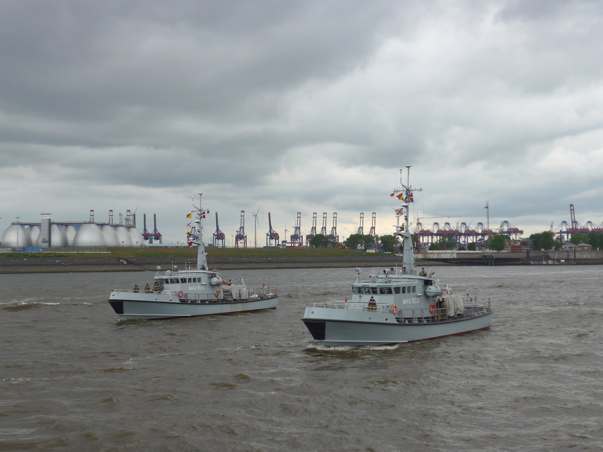 (204'767) - 830. Hafengeburtstag mit Schiffsparade am 10. Mai 2019 auf der Elbe in Hamburg