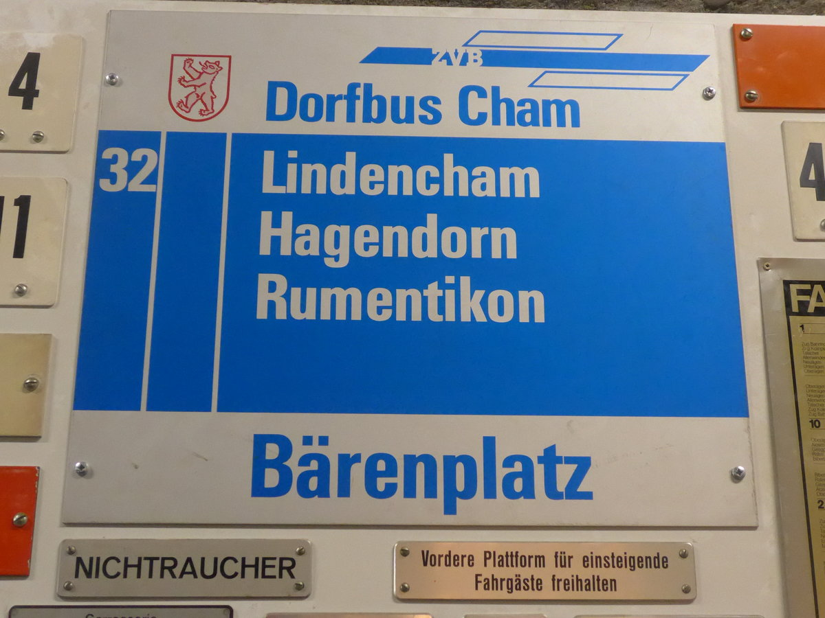 (205'245) - ZVB-Haltestelle - Cham, B�renplatz - am 18. Mai 2019 in Neuheim, ZDT