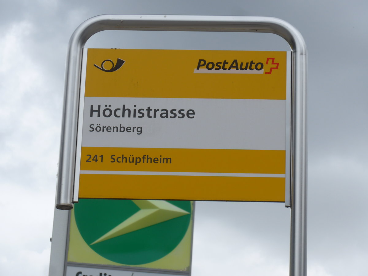 (205'546) - PostAuto-Haltestelle - S�renberg, H�chistrasse - am 27. Mai 2019