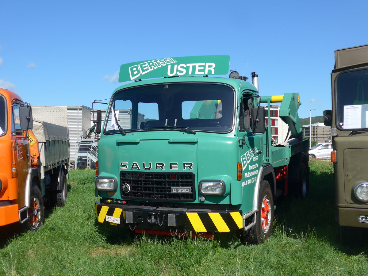 (205'792) - Bertschi, Uster - Nr. 10/SZ 412 - Saurer am 8. Juni 2019 in Thayngen, Saurertreffen