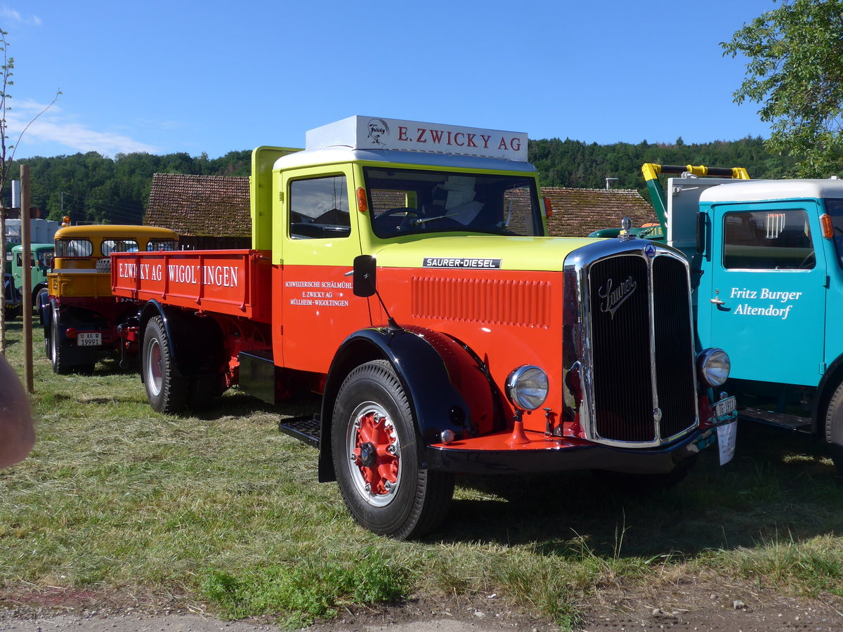 (205'801) - Zwicky, M�llheim - TG 1911 - Saurer am 8. Juni 2019 in Thayngen, Saurertreffen