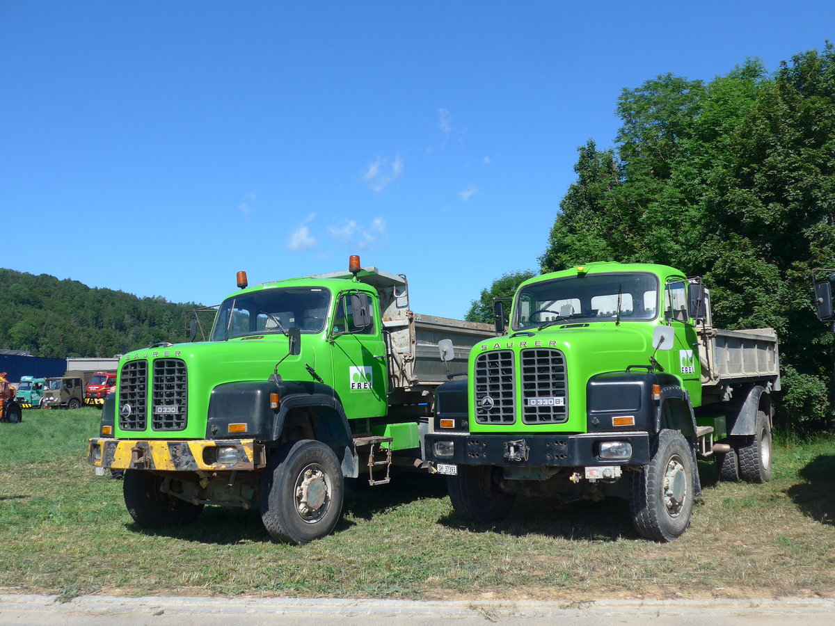 (205'825) - Frei, Thayngen - SH 37'529 + SH 37'393 - Saurer am 8. Juni 2019 in Thayngen, Saurertreffen