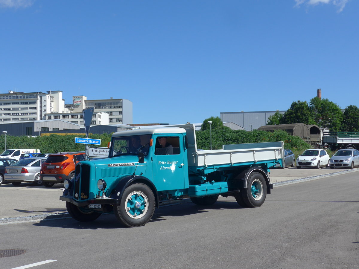 (205'830) - Burger, Altendorf - SZ 22'561 - Saurer am 8. Juni 2019 in Thayngen, Saurertreffen