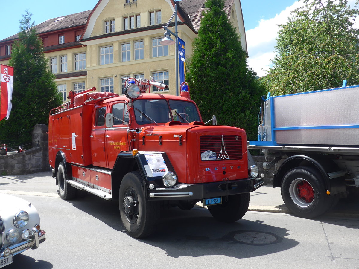 (205'931) - Eidg. Flugzeugwerk, Emmen - LU 937 - Deutz am 8. Juni 2019 in Sarnen, OiO