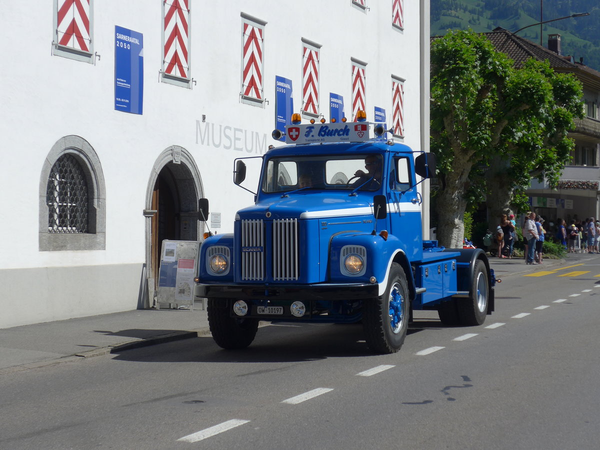 (206'081) - Burch, Giswil - OW 10'197 - Scania am 8. Juni 2019 in Sarnen, OiO