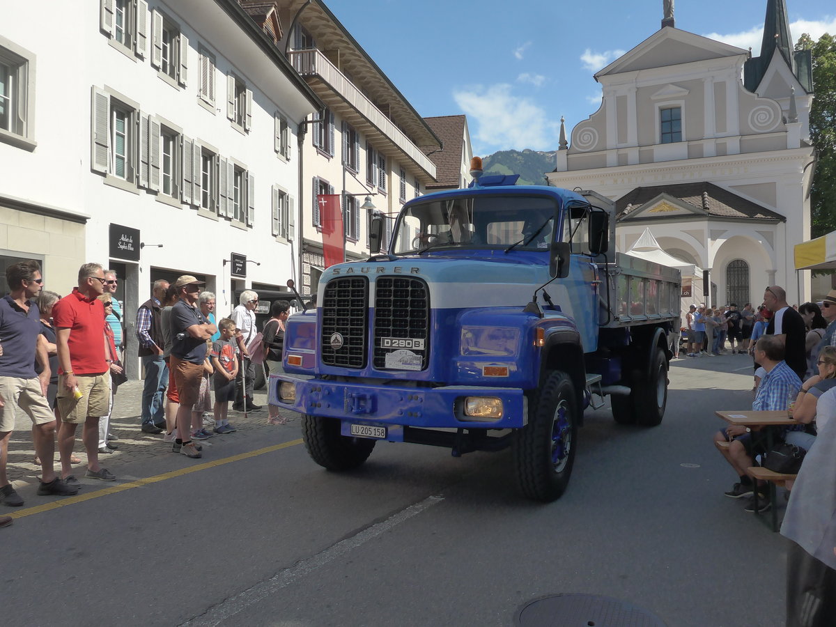 (206'101) - Saurer - LU 205'158 - am 8. Juni 2019 in Sarnen, OiO
