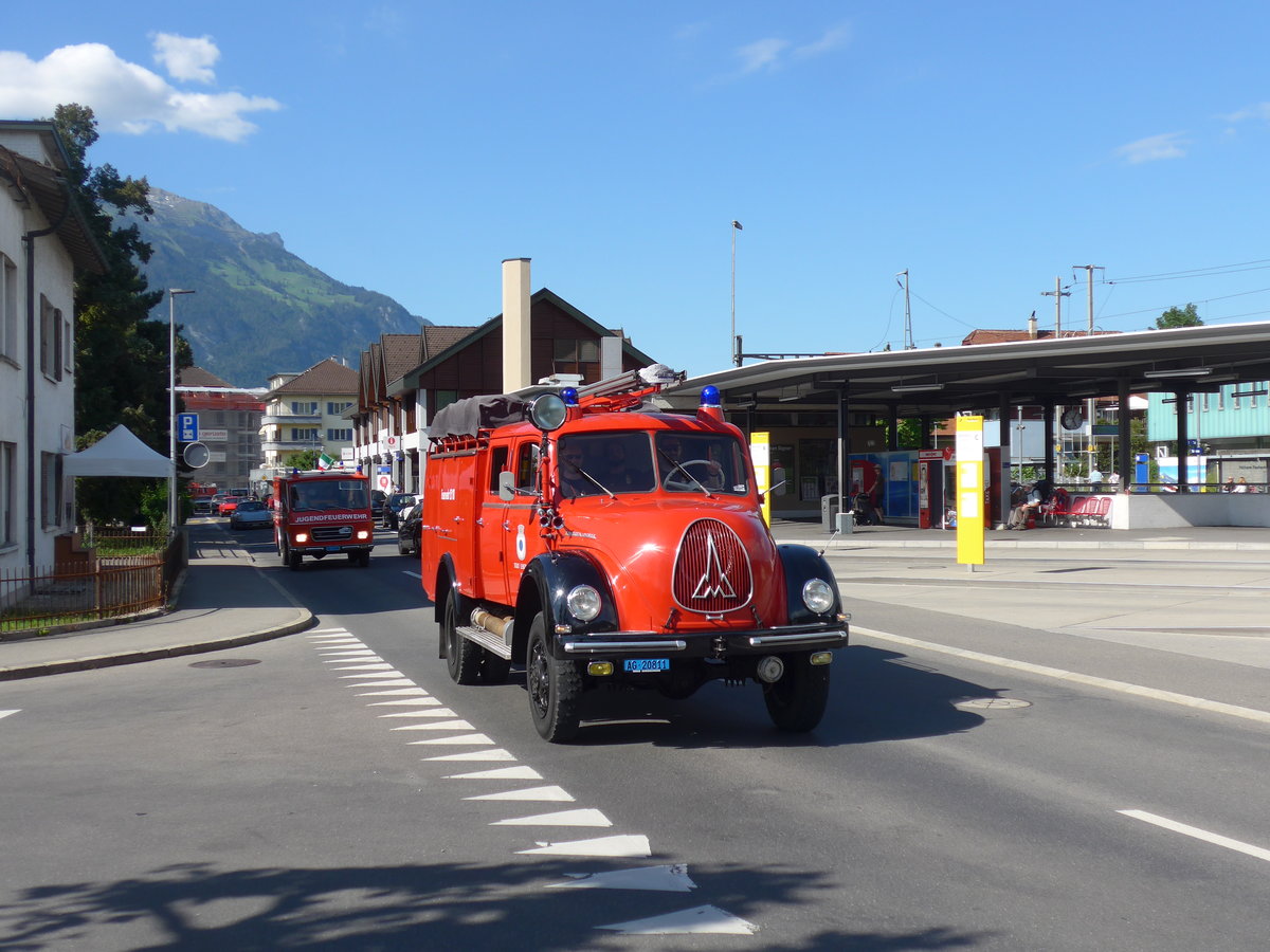(206'159) - Feuerwehr, Lenzburg - AG 20'811 - Magirus-Deutz am 8. Juni 2019 in Sarnen, OiO