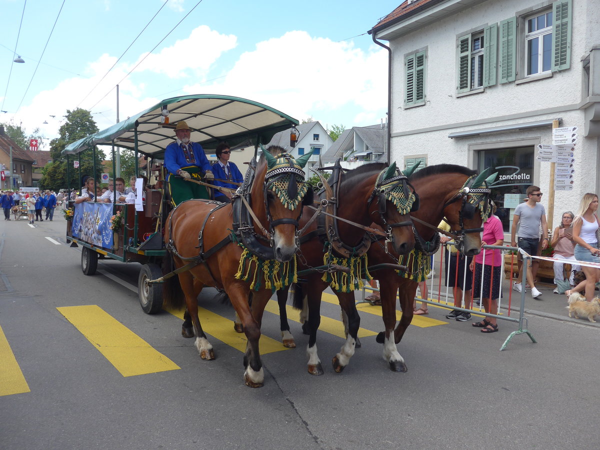 (206'688) - Dreiergespann am 23. Juni 2019 am Jodlerfest-Umzug in Winterthur