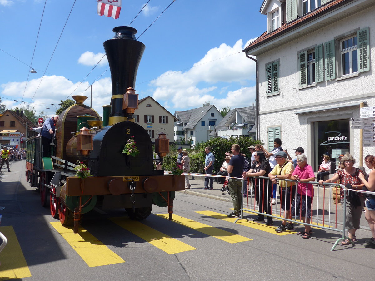 (206'693) - Spanisch Br�tlibahn - ZH 99'953 - am 23. Juni 2019 am Jodlerfest-Umzug in Winterthur