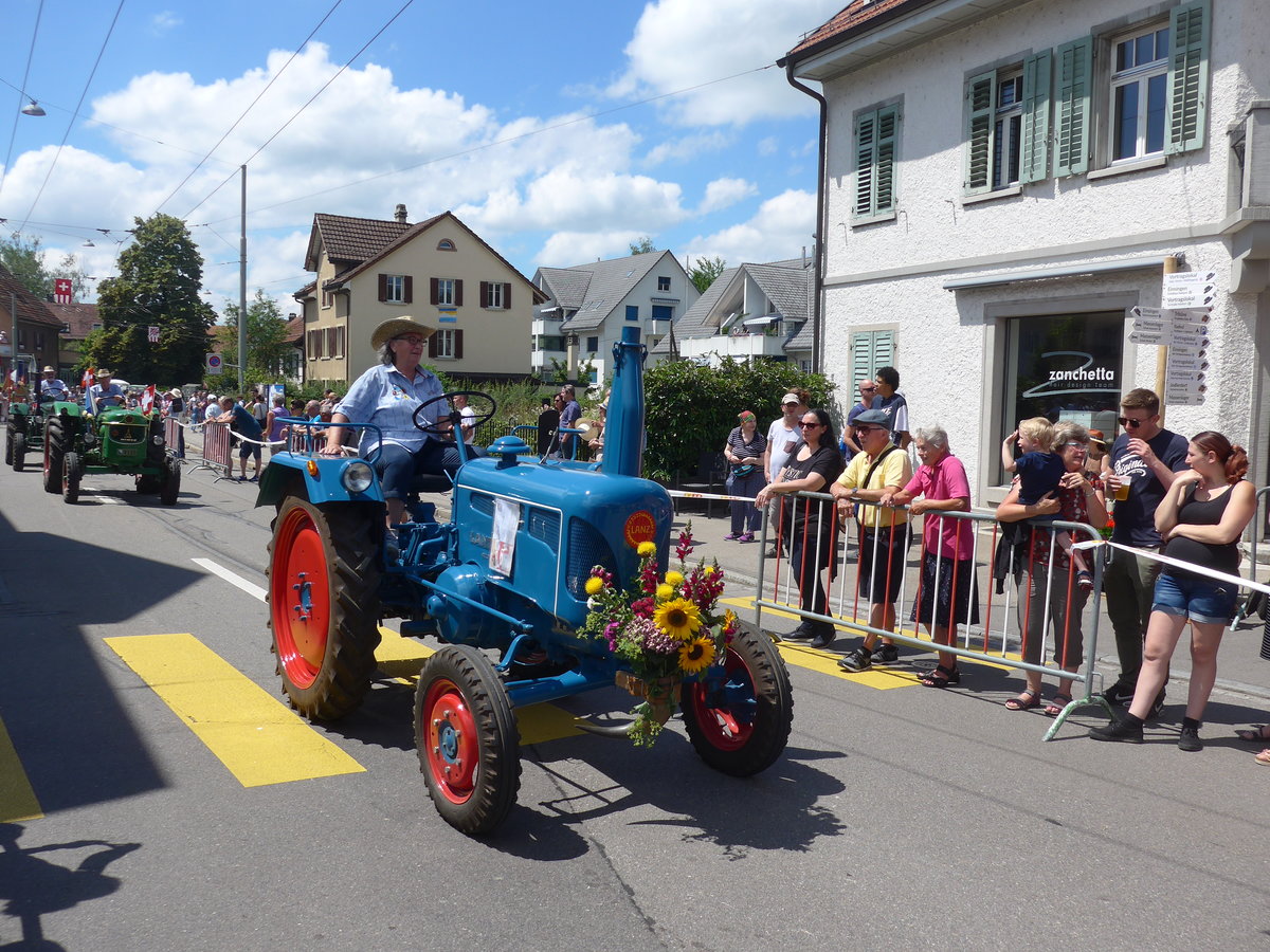 (206'700) - Lanz Bulldog am 23. Juni 2019 am Jodlerfest-Umzug in Winterthur