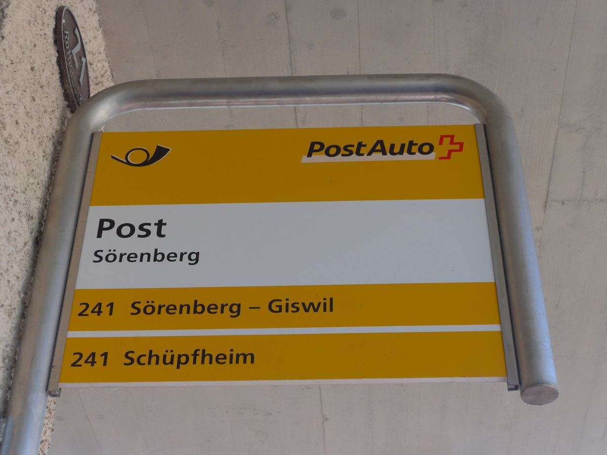 (206'866) - PostAuto-Haltestelle - S�renberg, Post - am 30. Juni 2019
