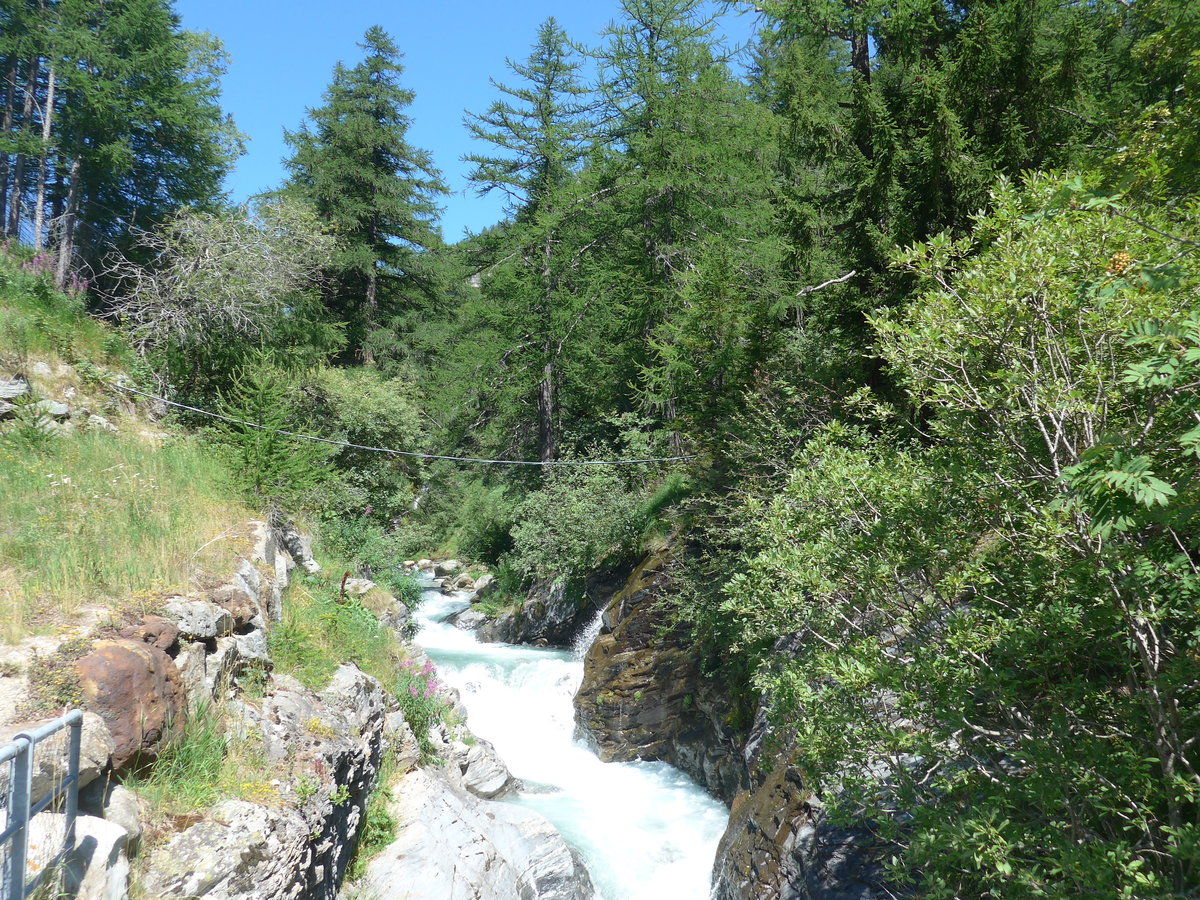 (208'343) - Der Krummbach am 3. August 2019 bei Simplon Dorf