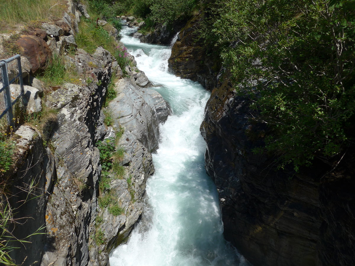 (208'345) - Der Krummbach am 3. August 2019 bei Simplon Dorf