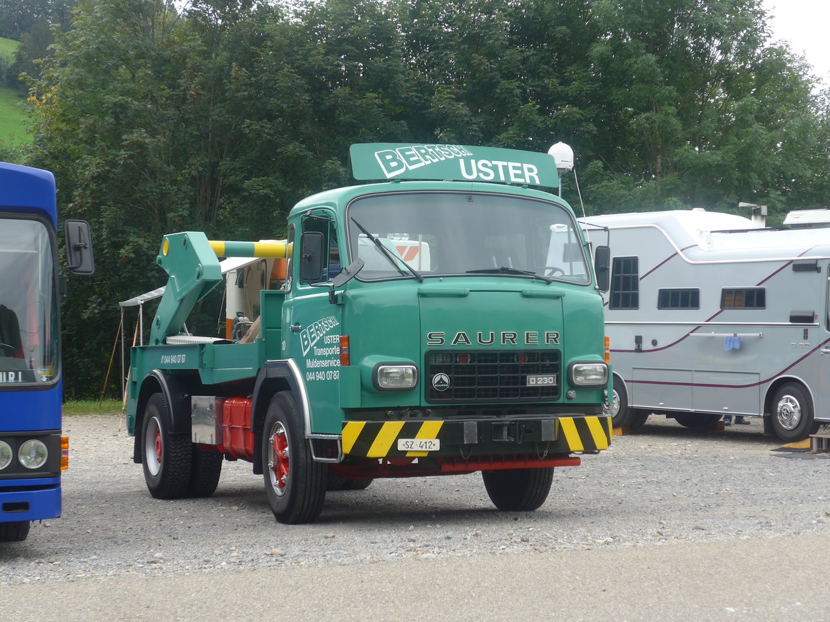 (208'832) - Bertschi, Uster - Nr. 10/SZ 412 - Saurer am 17. August 2019 in Atzm�nnig, Schutt