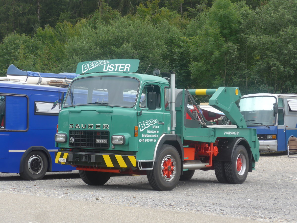 (208'878) - Bertschi, Uster - Nr. 10/SZ 412 - Saurer am 17. August 2019 in Atzm�nnig, Schutt