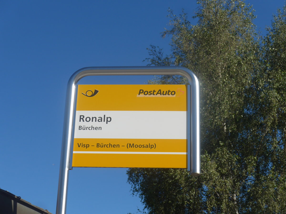 (208'974) - PostAuto-Haltestelle - B�rchen, Ronalp - am 18. August 2019