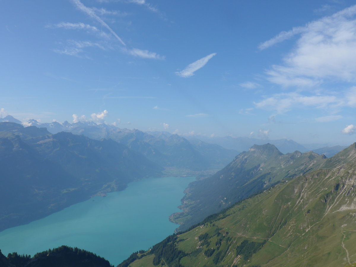 (209'129) - Blick auf den Brienzersee am 31. August 2019 vom Brienzer Rothorn aus