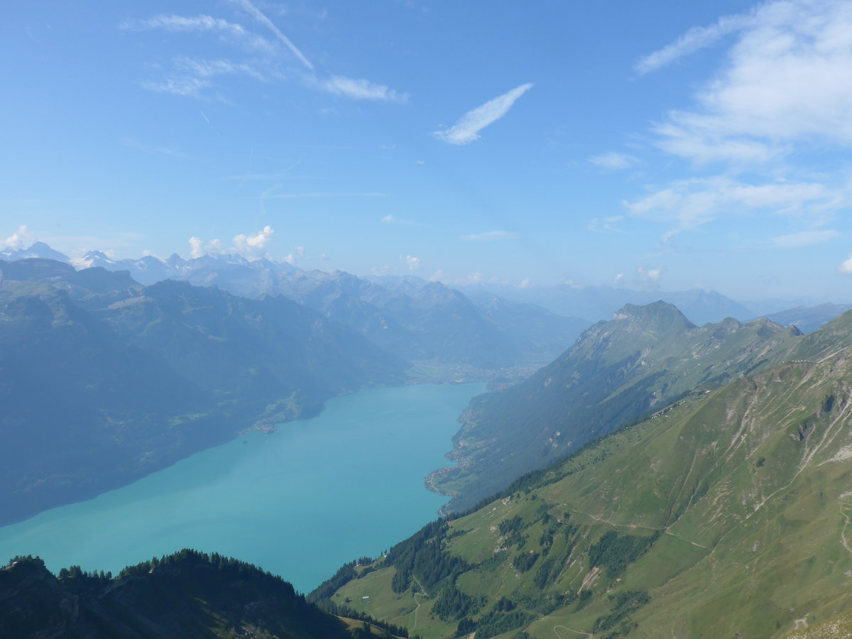 (209'130) - Blick auf den Brienzersee am 31. August 2019 vom Brienzer Rothorn aus
