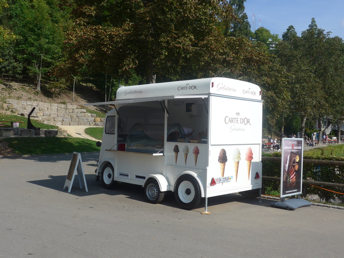 (209'563) - Glacewagen als Anh�nger - SH 22'509 - Citro�n am 14. September 2019 bei Neuhausen