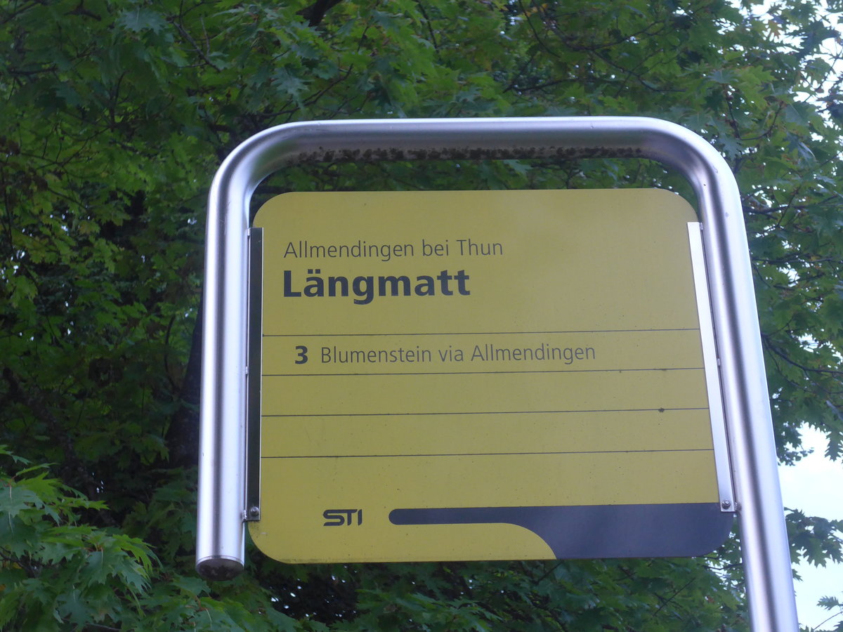 (209'731) - STI-Haltestelle - Allmendingen bei Thun, L�ngmatt - am 22. September 2019