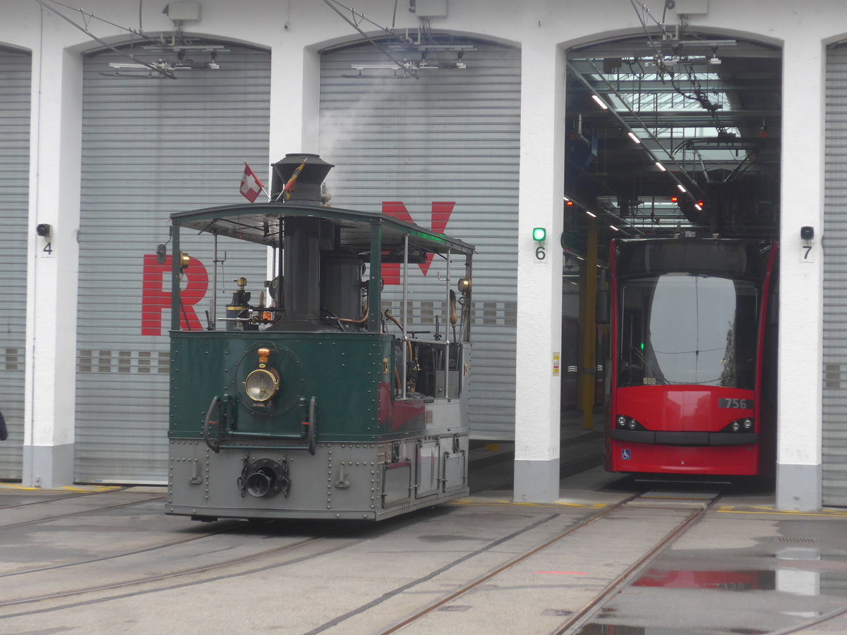 (210'400) - SVB-Dampftram - Nr. 12 - am 20. Oktober 2019 in Bern, Eigergarage