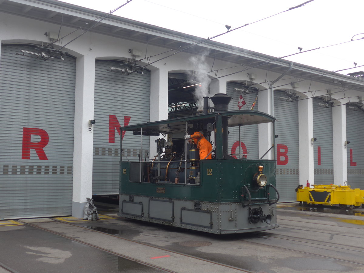 (210'403) - SVB-Dampftram - Nr. 12 - am 20. Oktober 2019 in Bern, Eigergarage