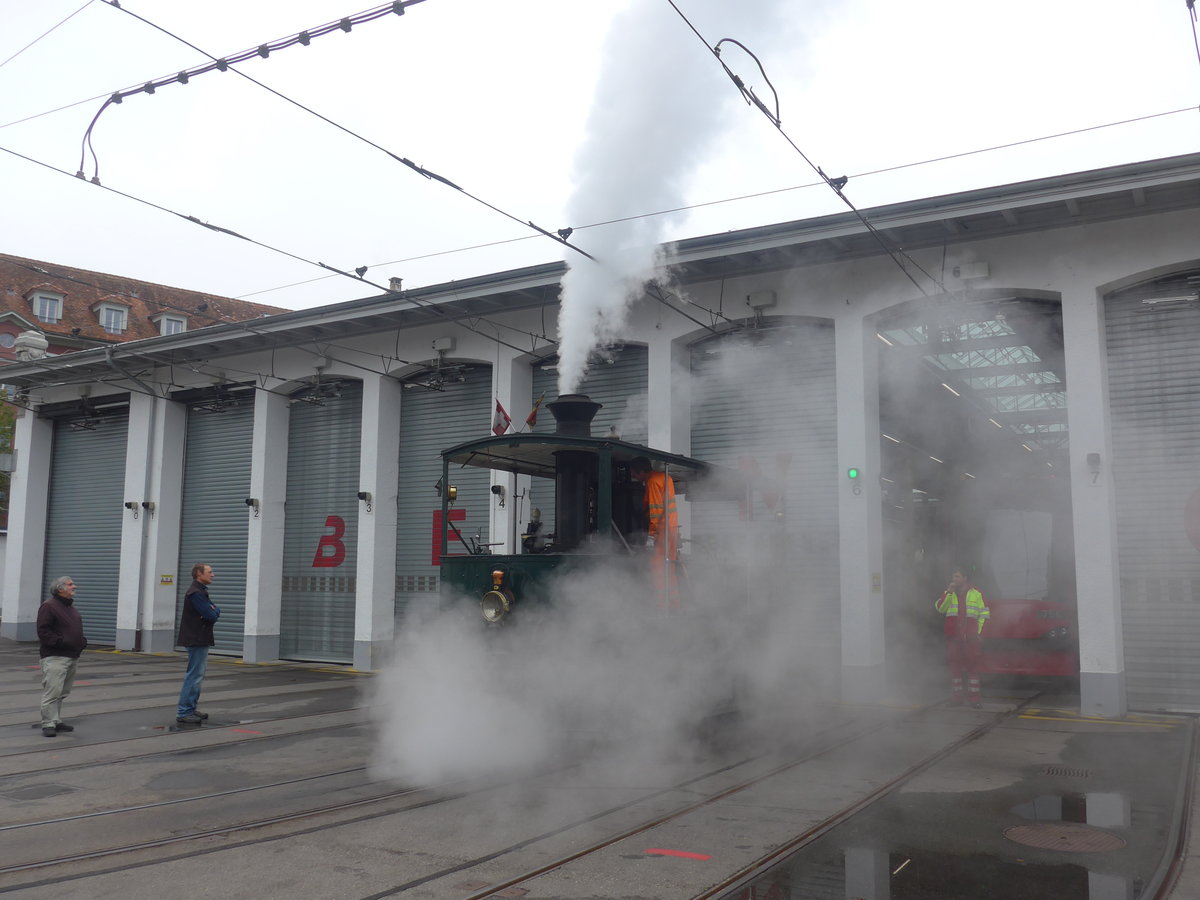 (210'405) - SVB-Dampftram - Nr. 12 - am 20. Oktober 2019 in Bern, Eigergarage