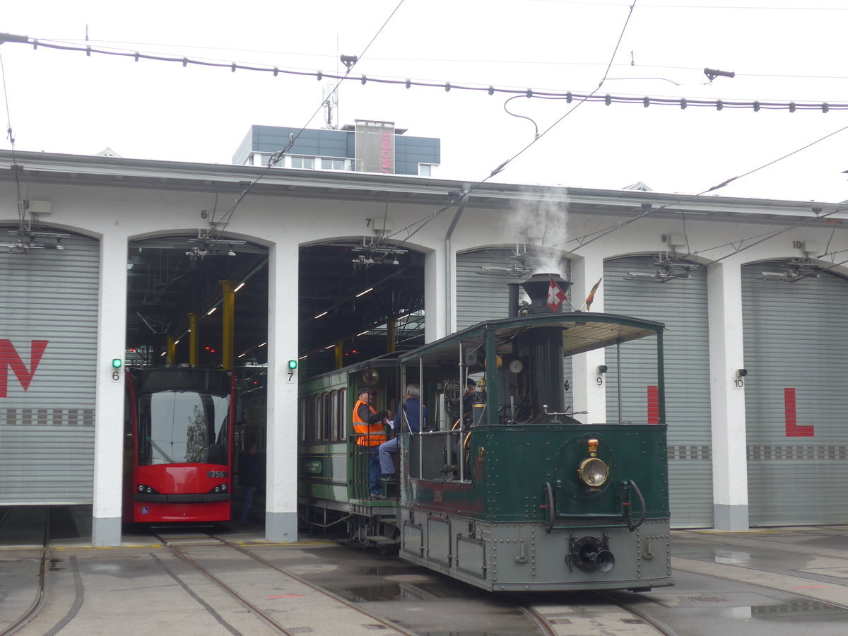 (210'409) - SVB-Dampftram - Nr. 12 - am 20. Oktober 2019 in Bern, Eigergarage