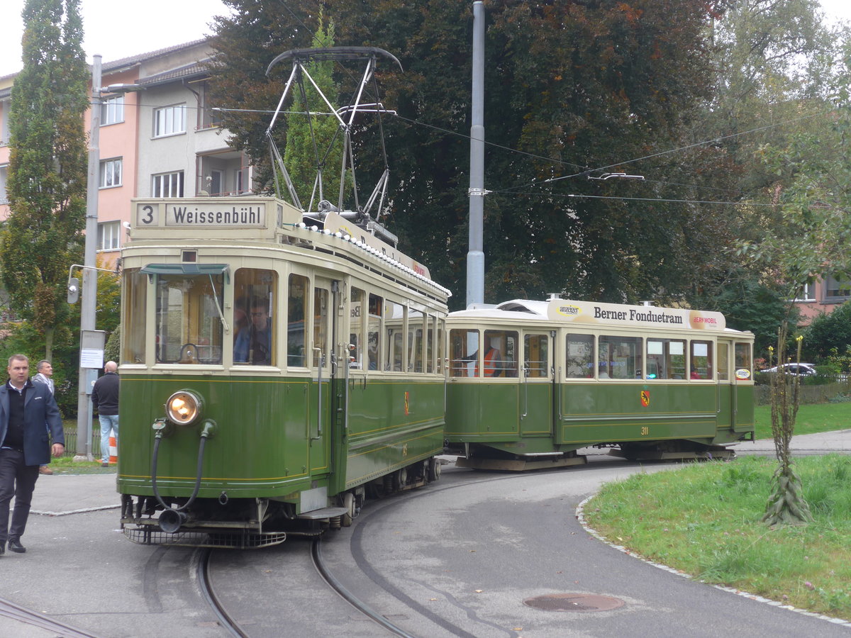 (210'429) - SVB-Tram - Nr. 145 - am 20. Oktober 2019 in Bern, Weissenb�hl