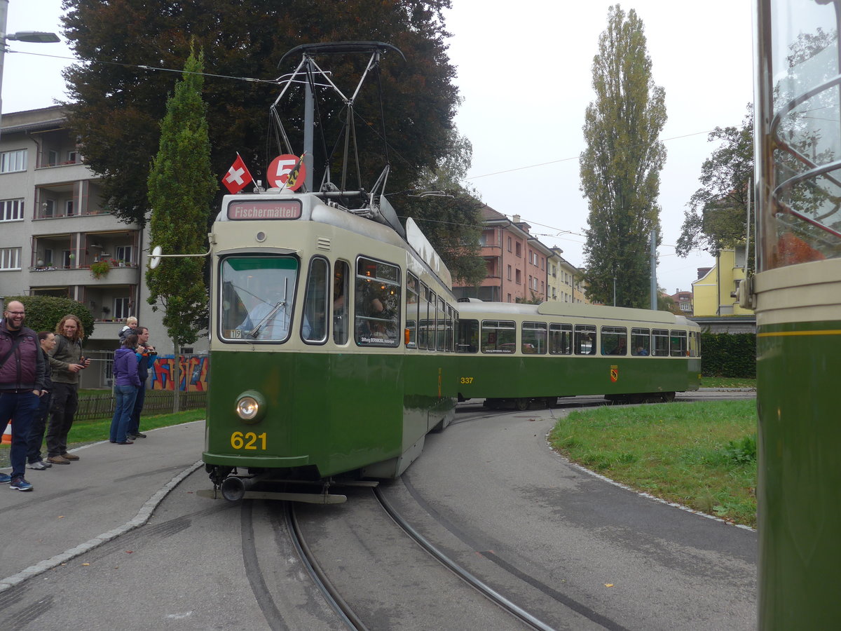 (210'430) - SVB-Tram - Nr. 621 - am 20. Oktober 2019 in Bern, Weissenb�hl