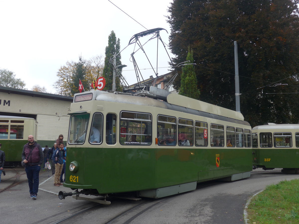 (210'433) - SVB-Tram - Nr. 621 - am 20. Oktober 2019 in Bern, Weissenb�hl
