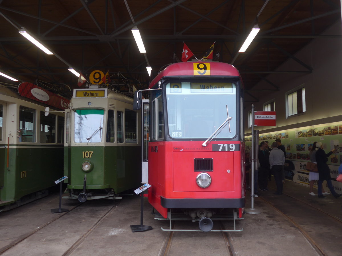 (210'436) - Bernmobil-Tram - Nr. 719 - am 20. Oktober 2019 in Bern, Weissenb�hl