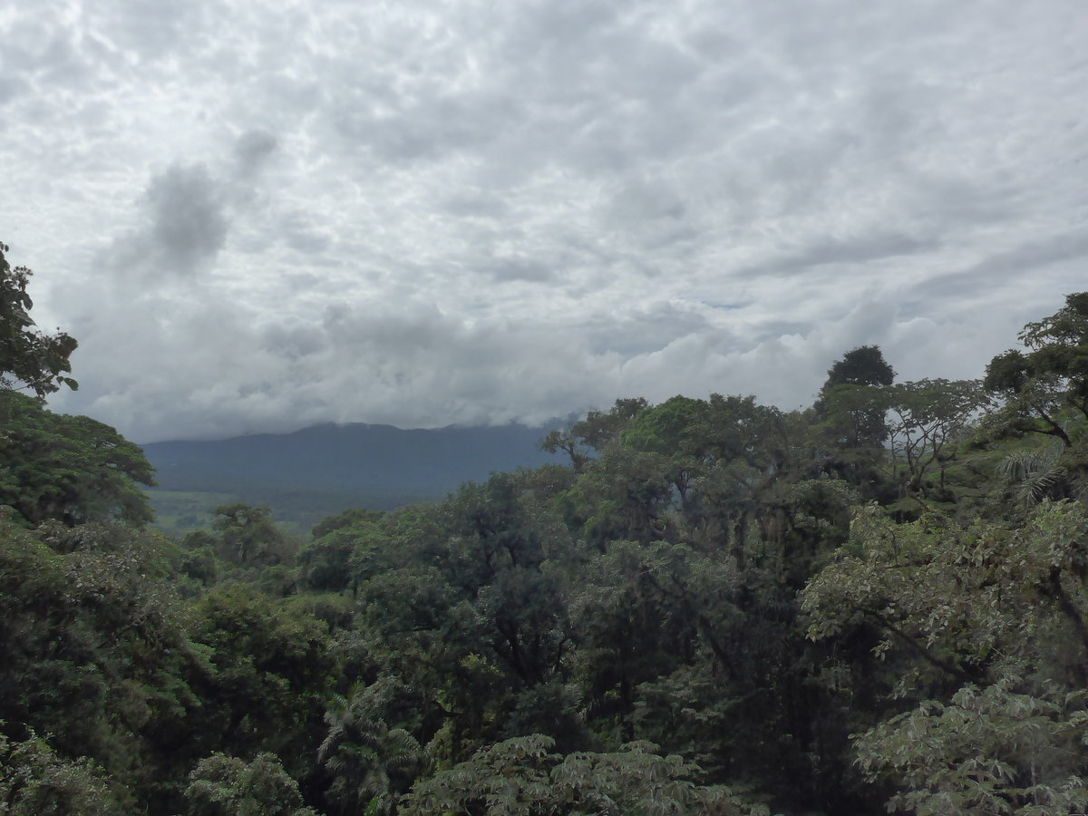 (211'179) - Blick auf den Vulkan Arenal (in den Wolken) am 14. November 2019 im Mistico bei La Fortuna